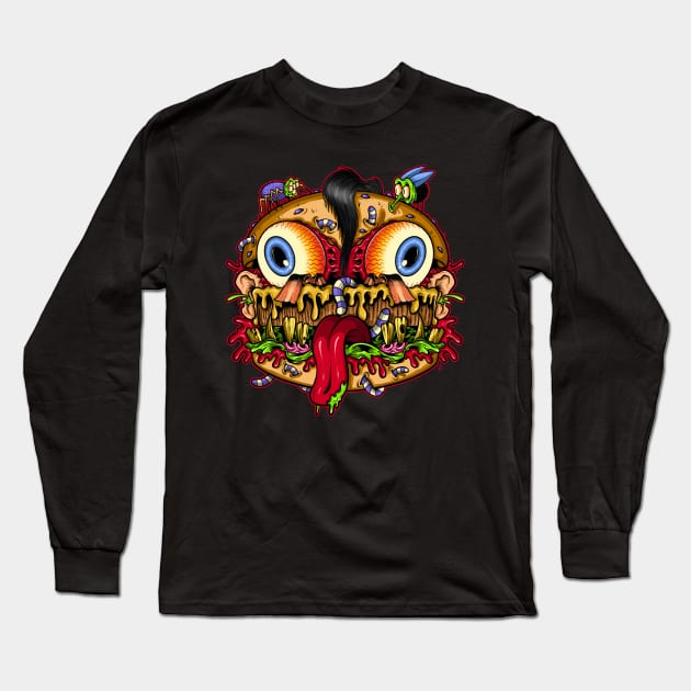 Monsterburger Long Sleeve T-Shirt by Il villano lowbrow art